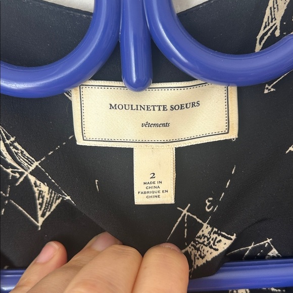 Anthropologie Moulinette Souers Many Folds Shirtdress 100% silk Origami size 2 - Picture 4 of 13